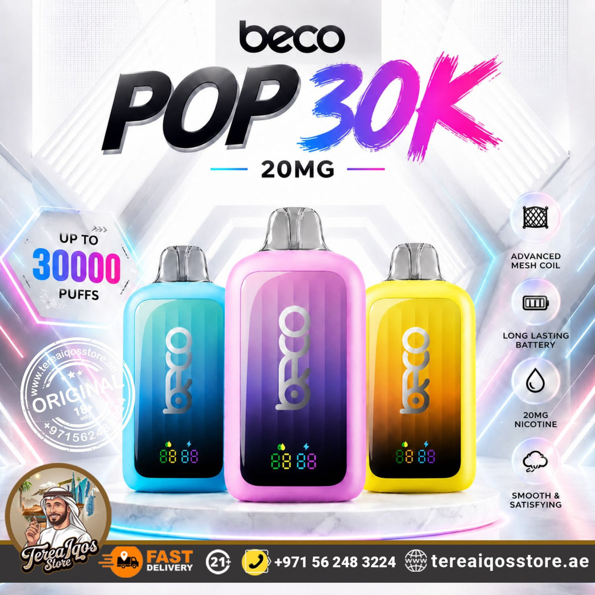BECO POP 30K Puffs Rechargeable Disposable Vape