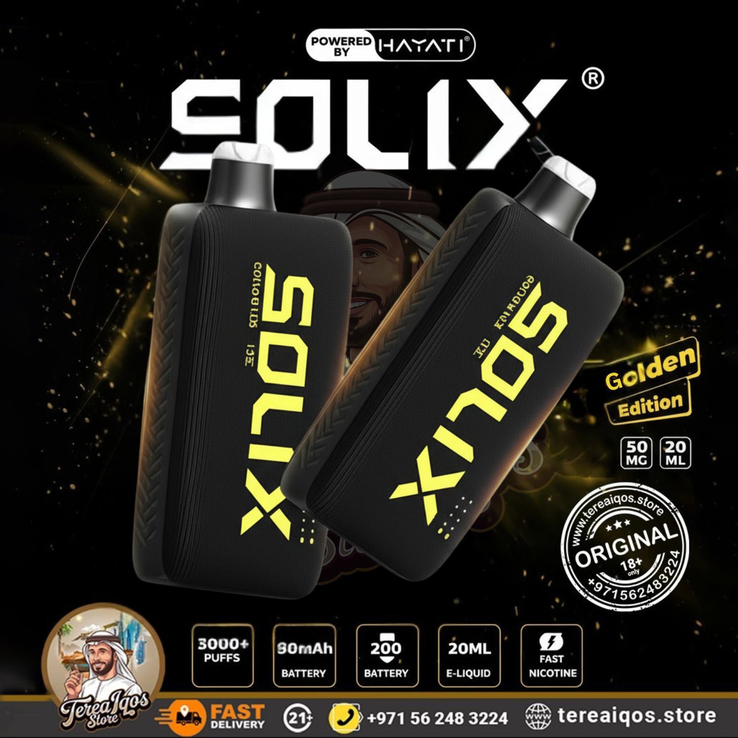 Hayati Solix 30000 Puffs (Golden Edition) Disposable Vape
