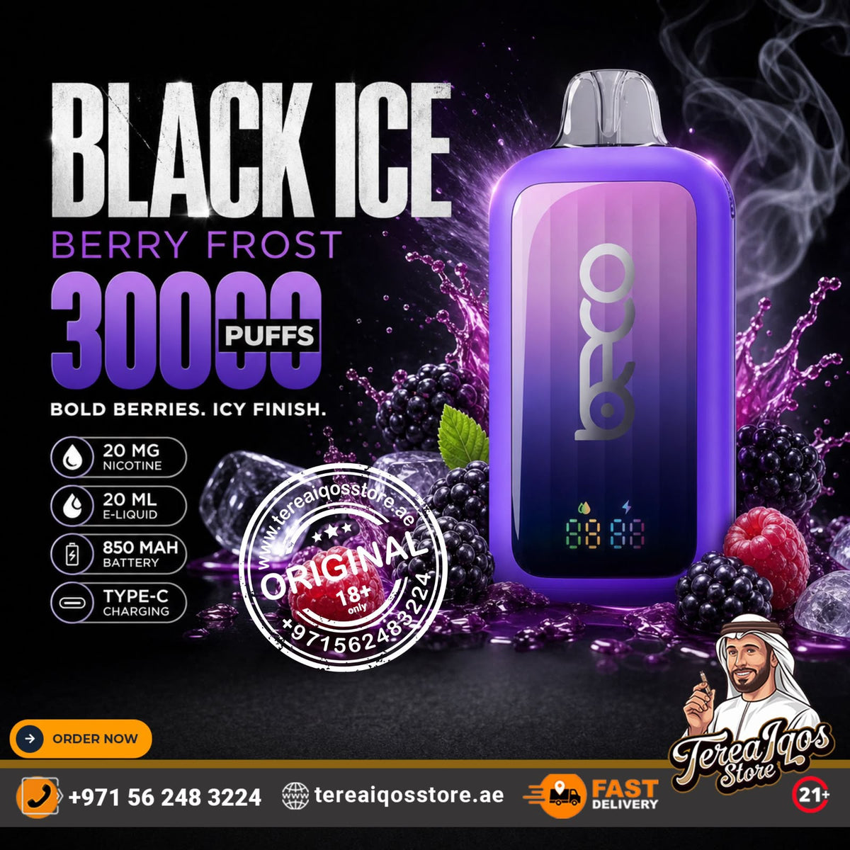 BECO POP 30K Puffs Rechargeable Disposable Vape Black Ice