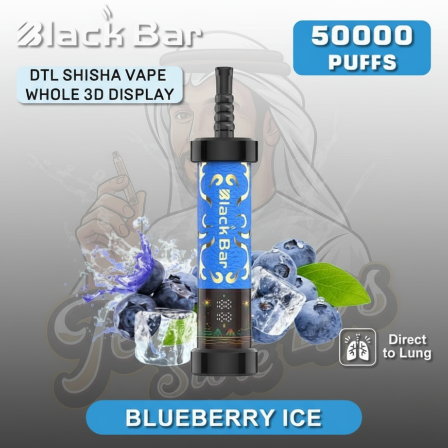 BLACK BAR 50000 Puffs DTL Disposable Vape Blueberry Ice Flavor