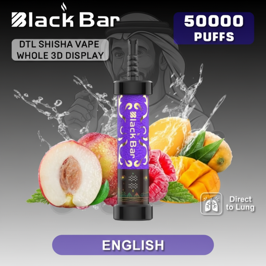 BLACK BAR 50000 Puffs DTL Disposable Vape English Flavor