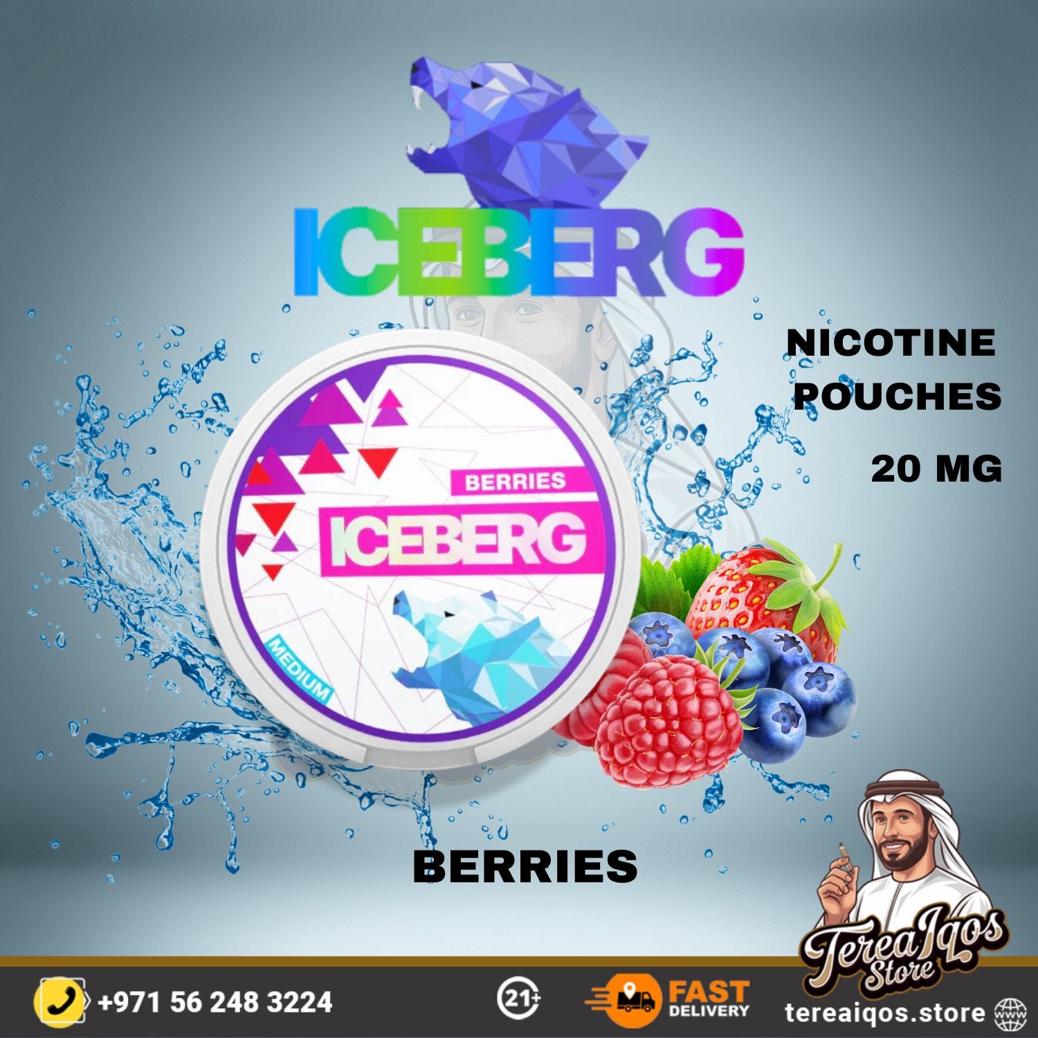 ICEBERG Nicotine Pouches 20mg – All Flavors in Dubai