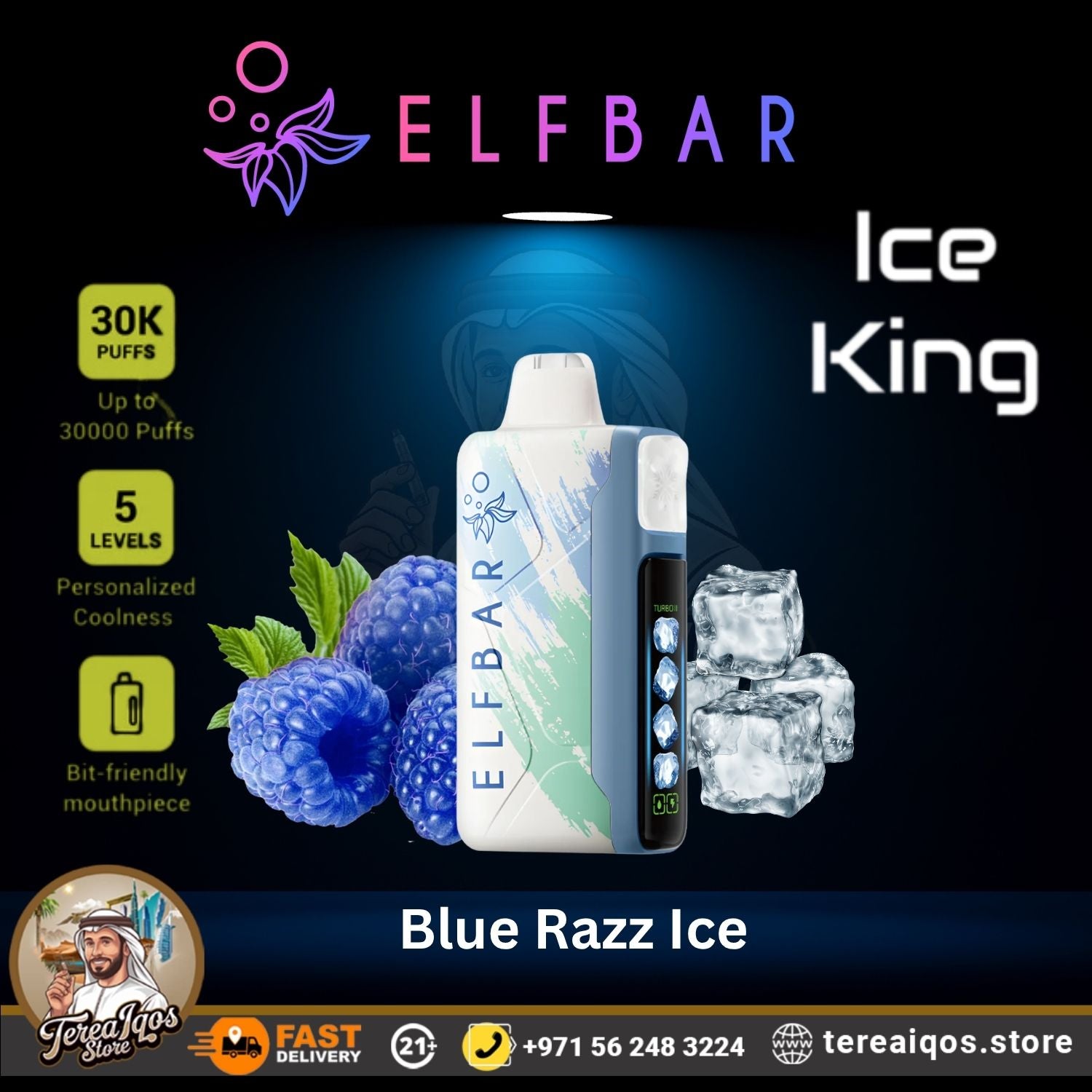 Elf Bar Ice King 30000 Puffs Rechargeable Disposable Vape In Dubai