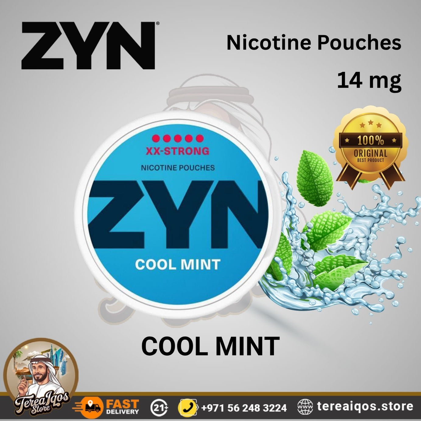 Zyn Cool Mint – 14mg Nicotine Pouches in Dubai