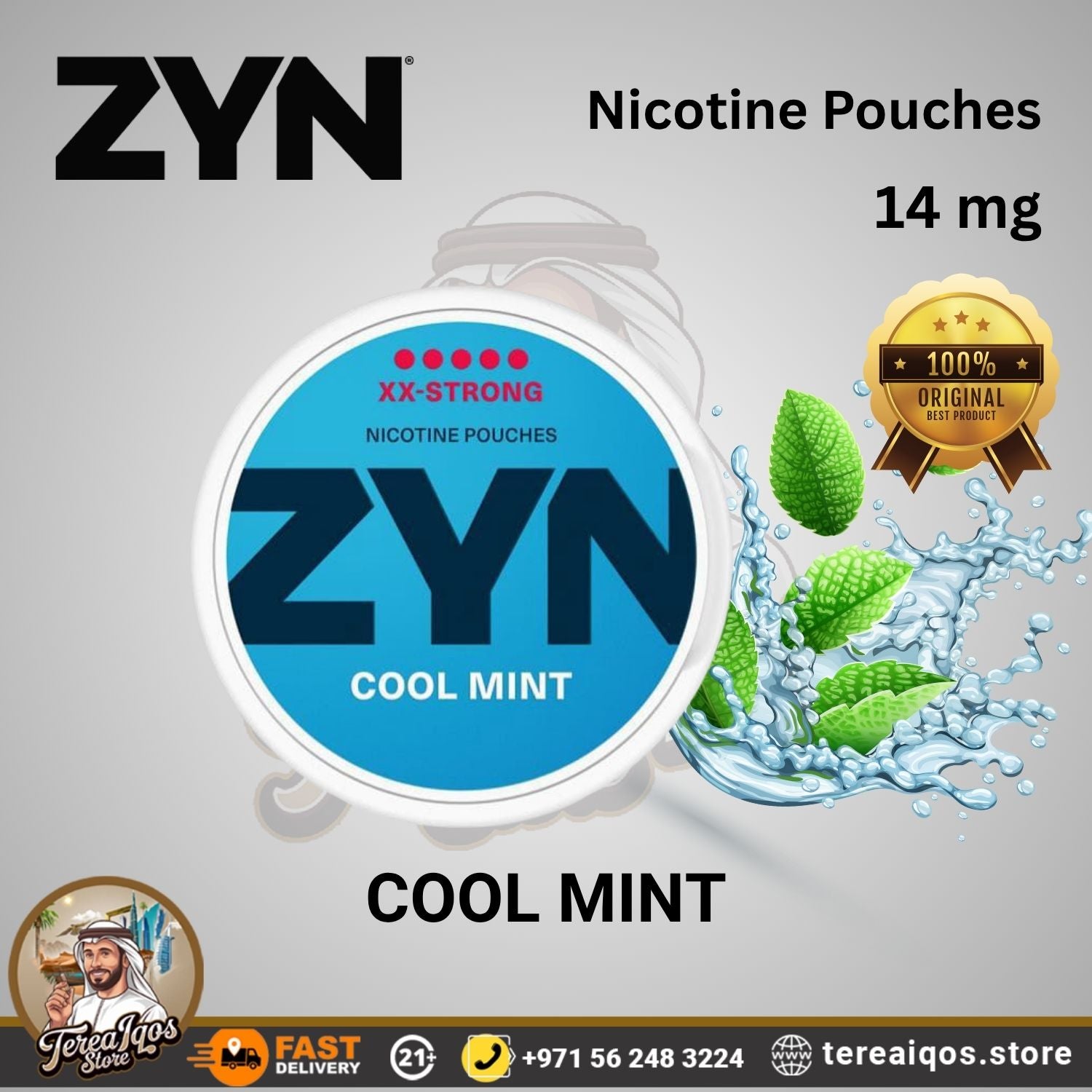 Zyn Cool Mint – 14mg Nicotine Pouches in Dubai