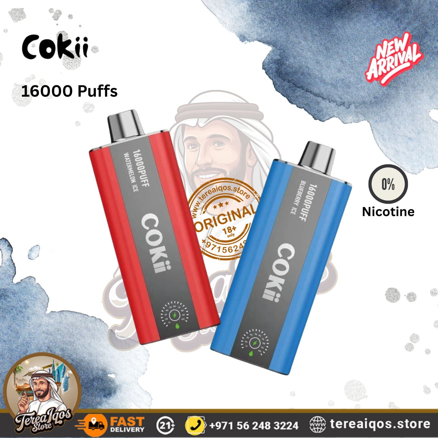 Cokii-16000-Puffs-Zero-Nicotine-Disposable Vape