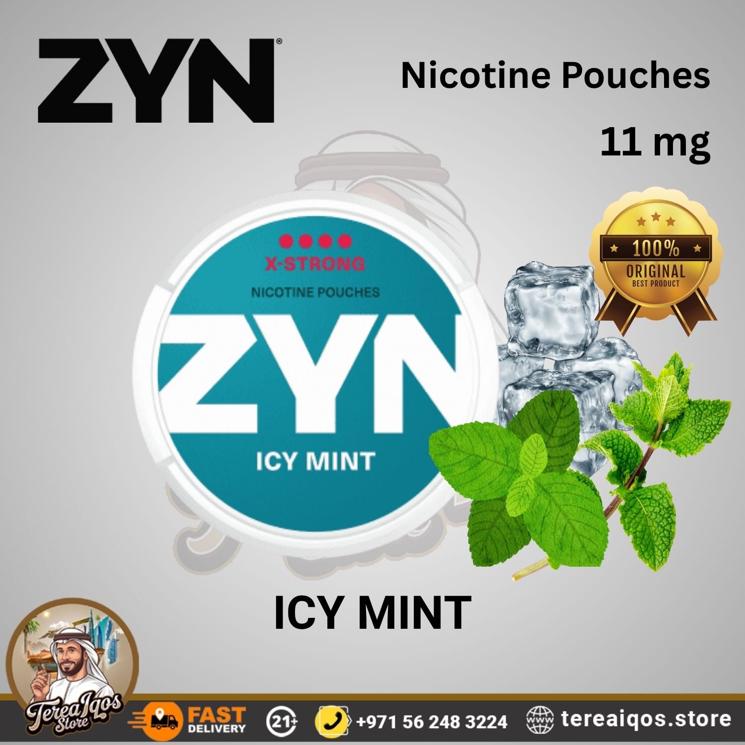 ZYN Icy Mint Mini – 11mg Nicotine Pouches in UAE
