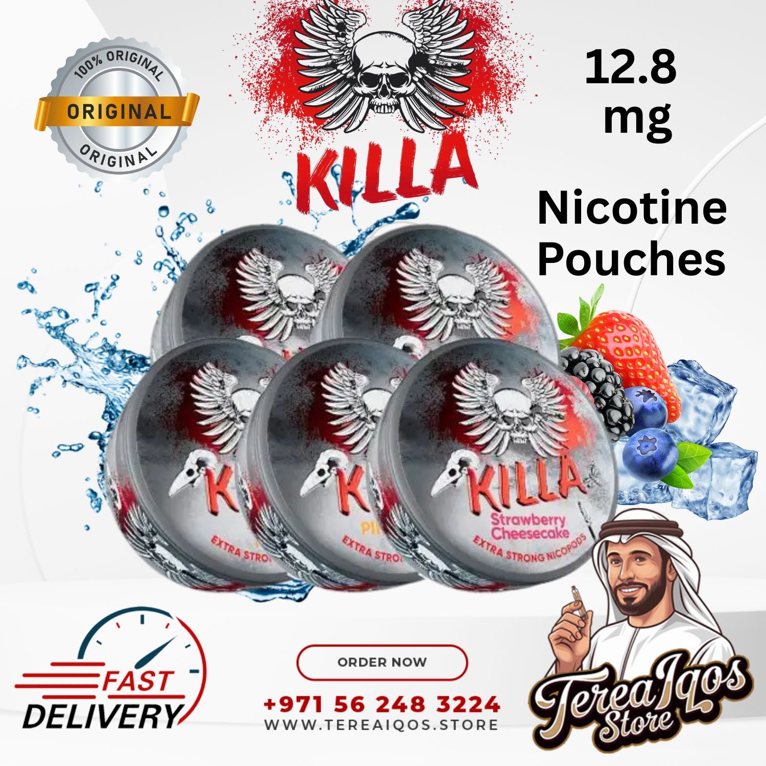 Killa Nicotine Pouches in 12.8mg in Dubai