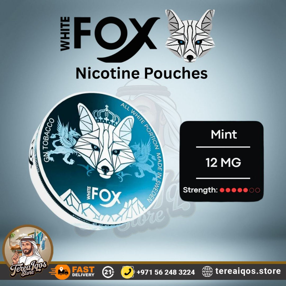 White Fox GN Tobacco Blue – 12mg Nicotine Pouches in Dubai
