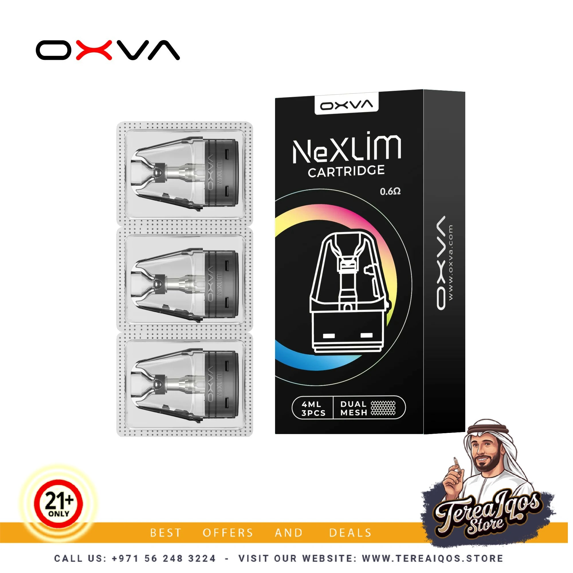 OXVA 0.6 ohm NeXlim 4mL Vape Pods Cartridge