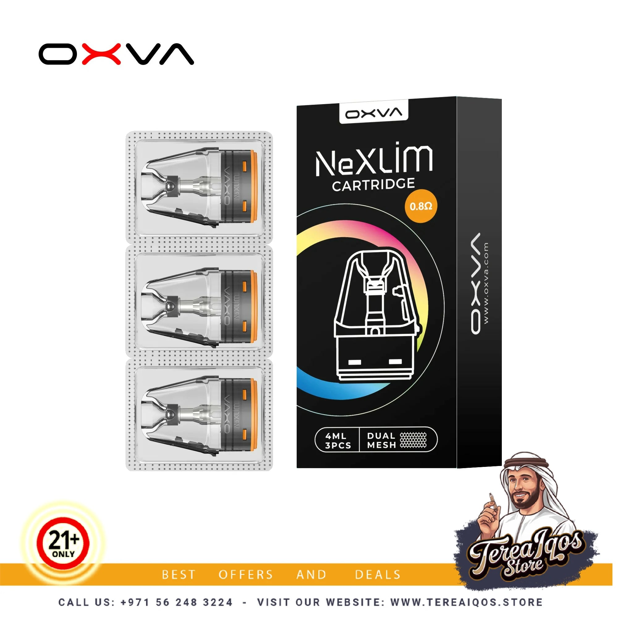 OXVA 0.8 ohm NeXlim 4mL Vape Pods Cartridge