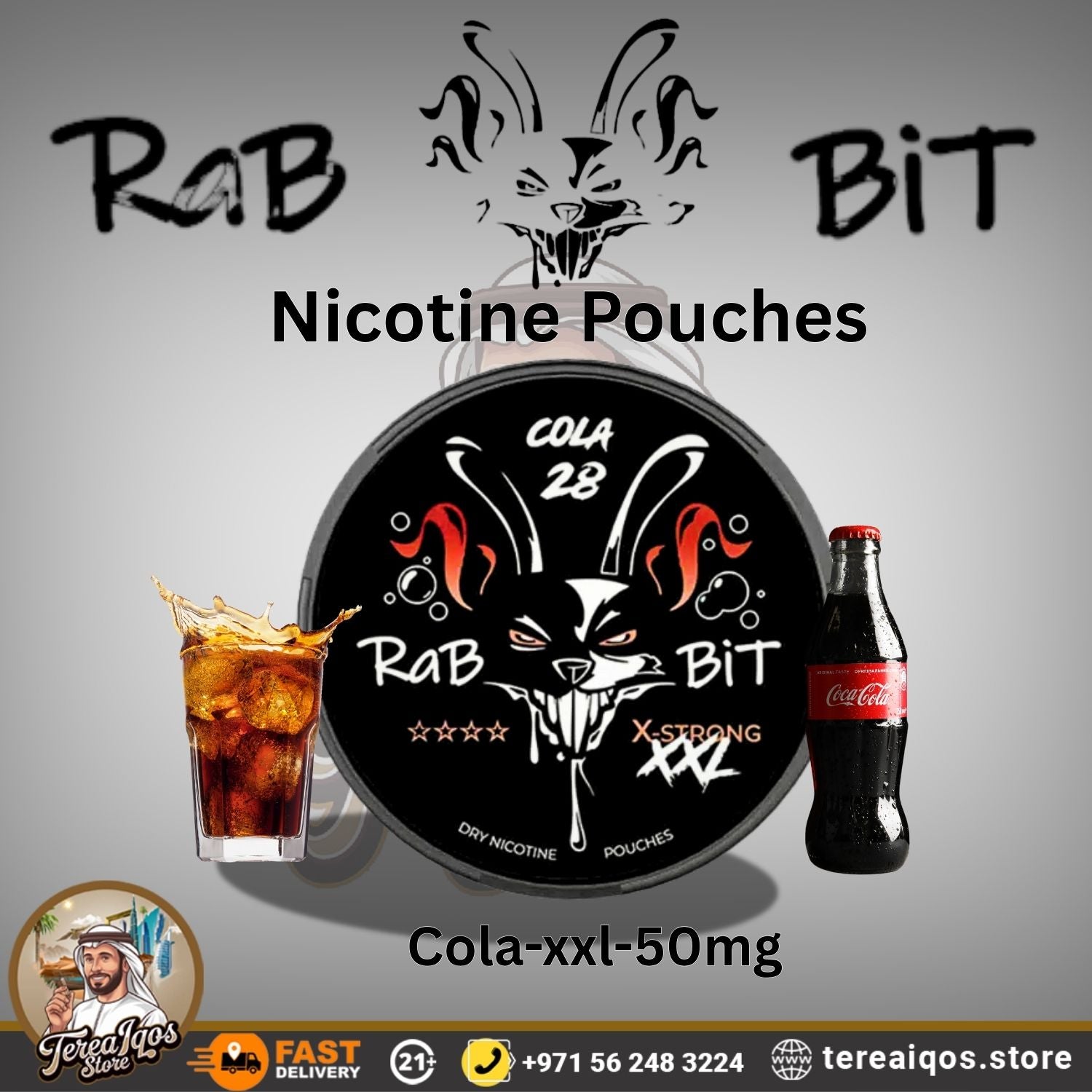 Rabbit Cola 50mg Nicotine Pouch