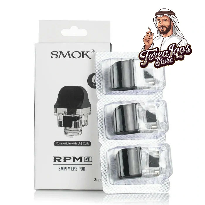SMOK RPM4 empty LP2 pod packaging with a branded illustration 