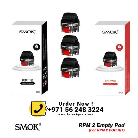 SMOK RPM 2 Empty Pod packaging with contact information .