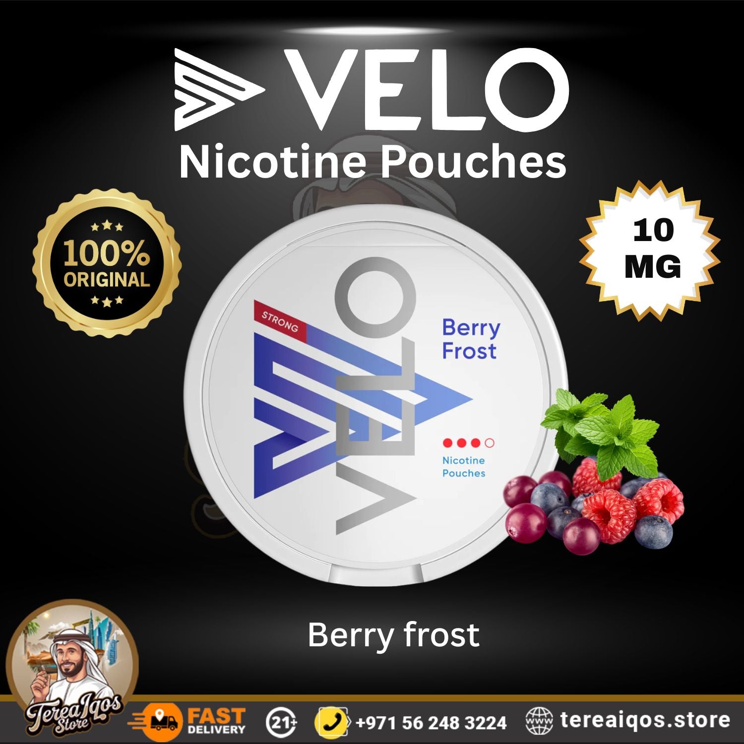 VELO Berry Frost Strong 10mg Nicotine Pouch
