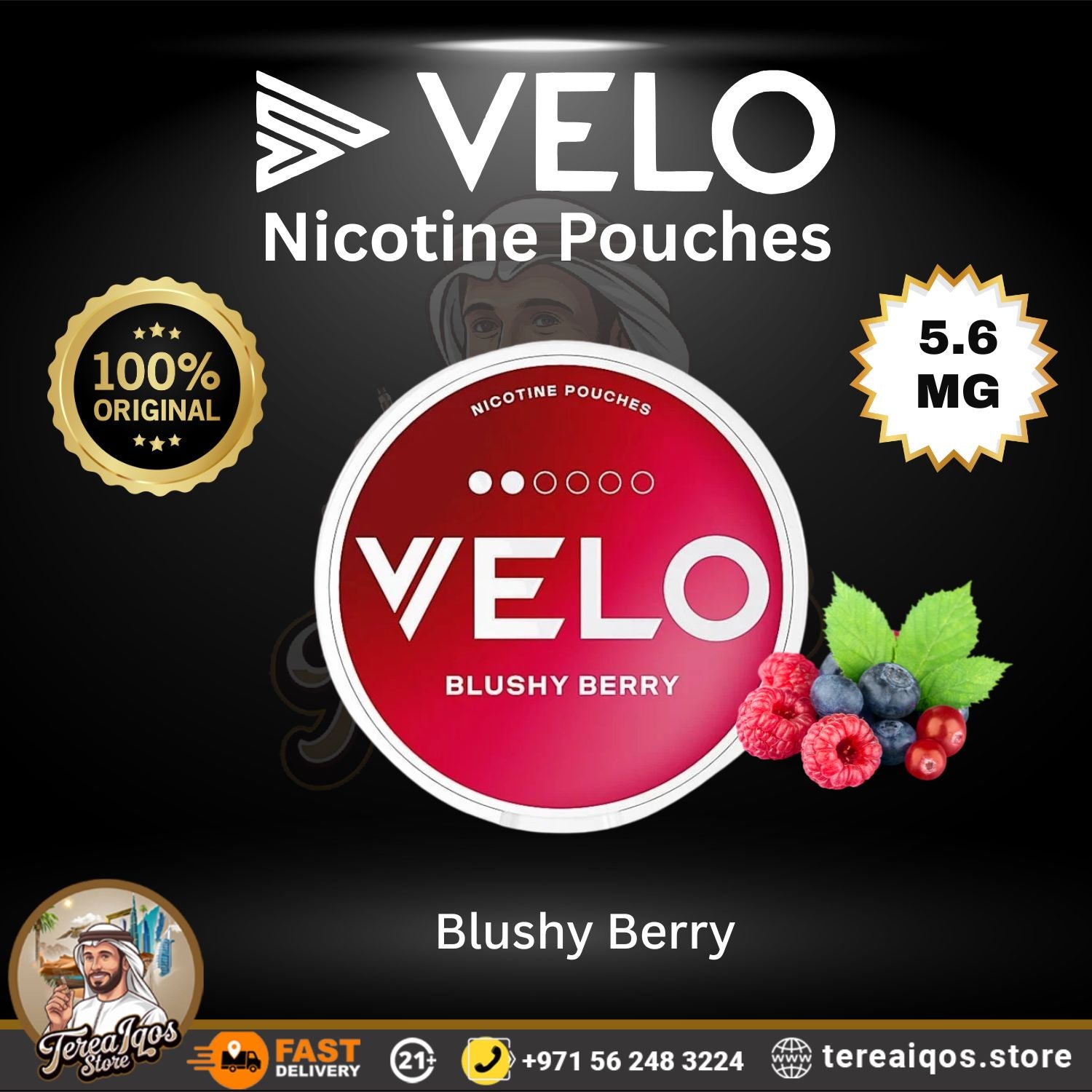 VELO Blushy Berry 5.6 mg Nicotine Pouch
