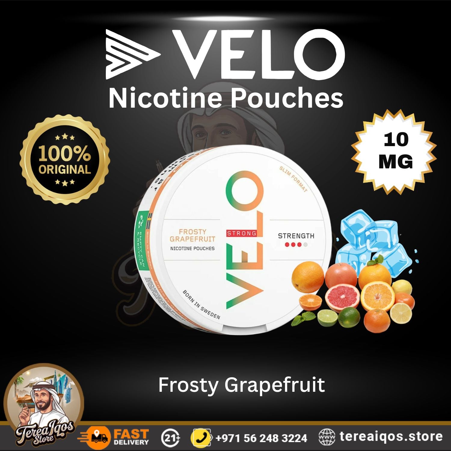 VELO Frosty Grapefruit 10mg Slim Nicotine Pouches