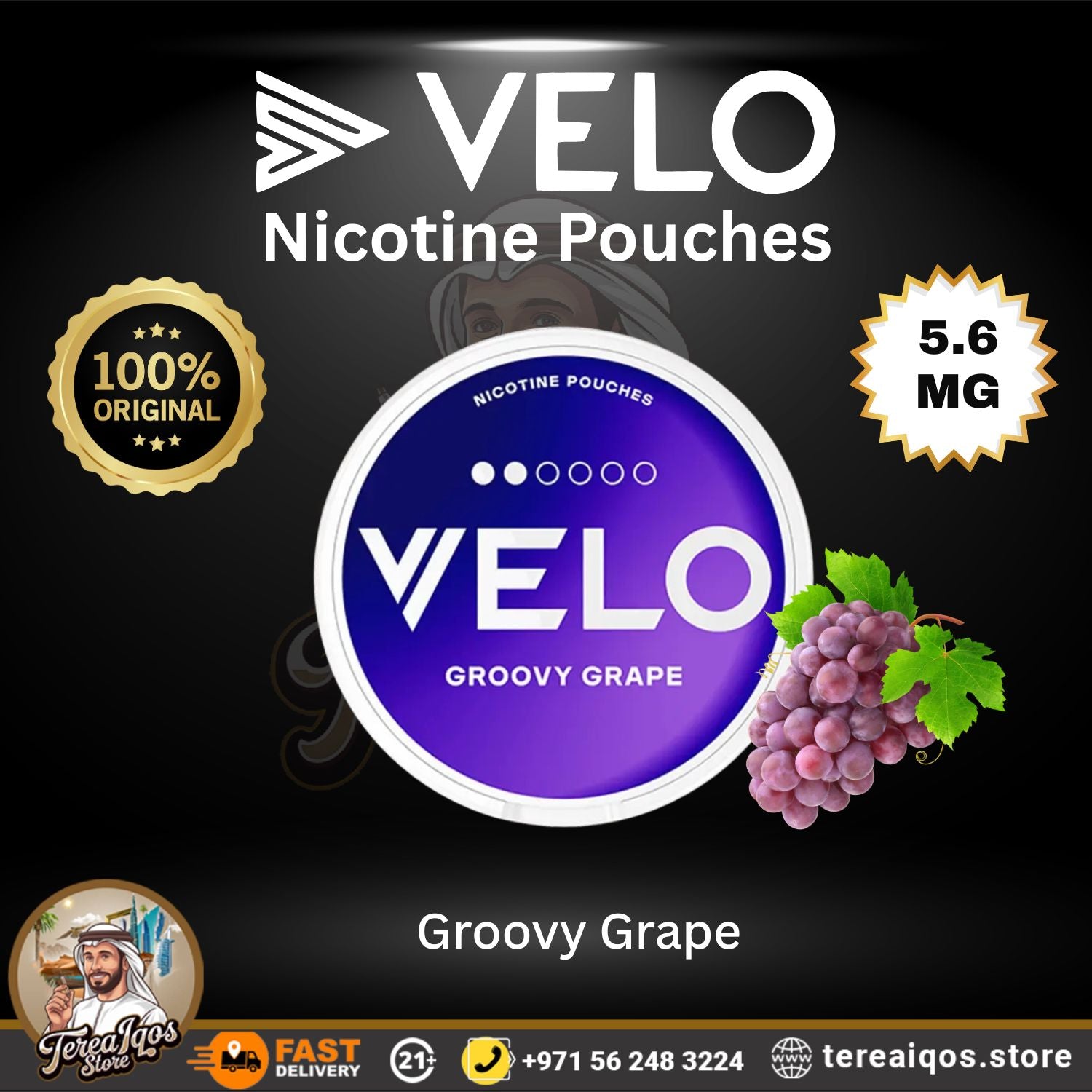 VELO Groovy Grape 5.6 mg Nicotine Pouches