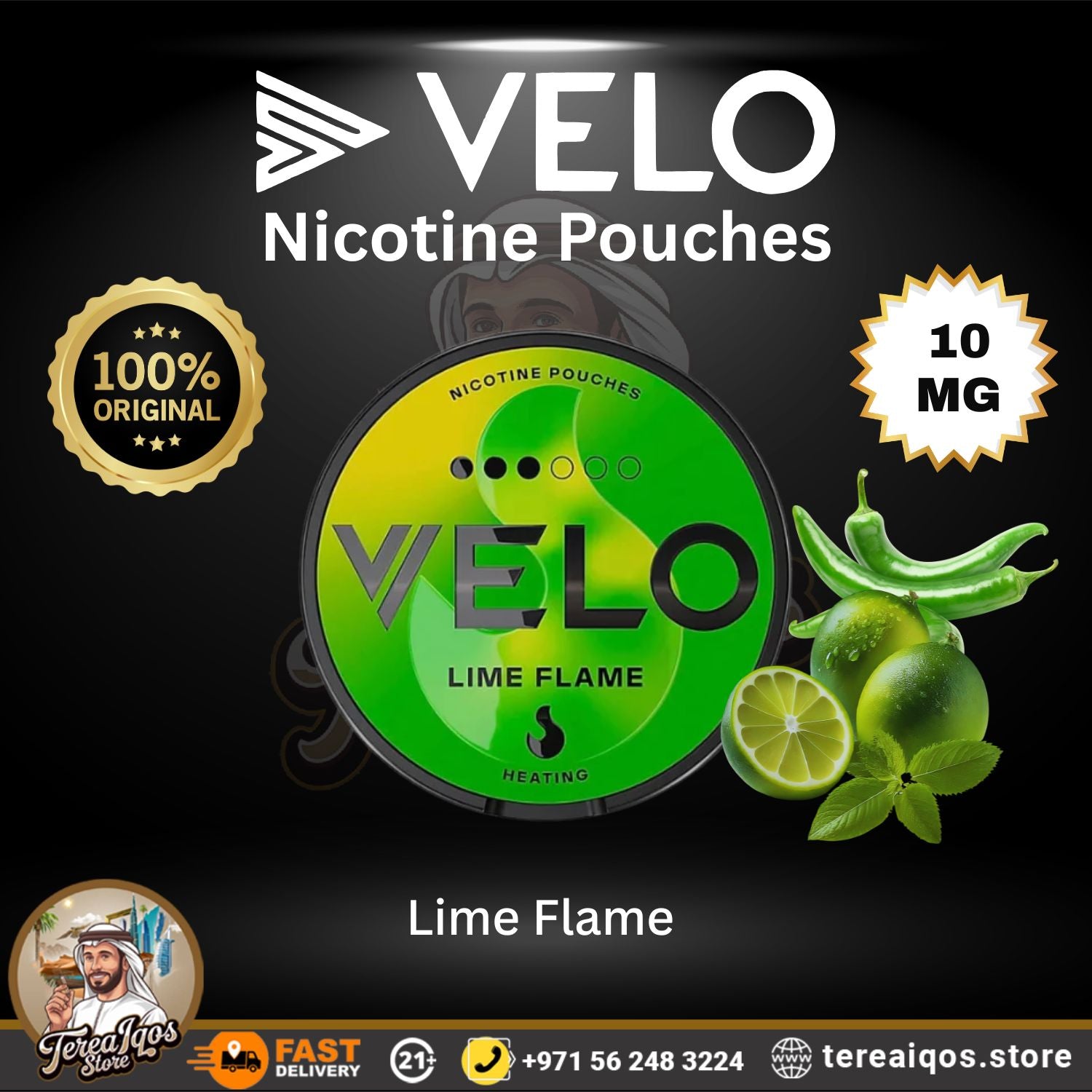 VELO Lime Flame 10mg Nicotine Pouch