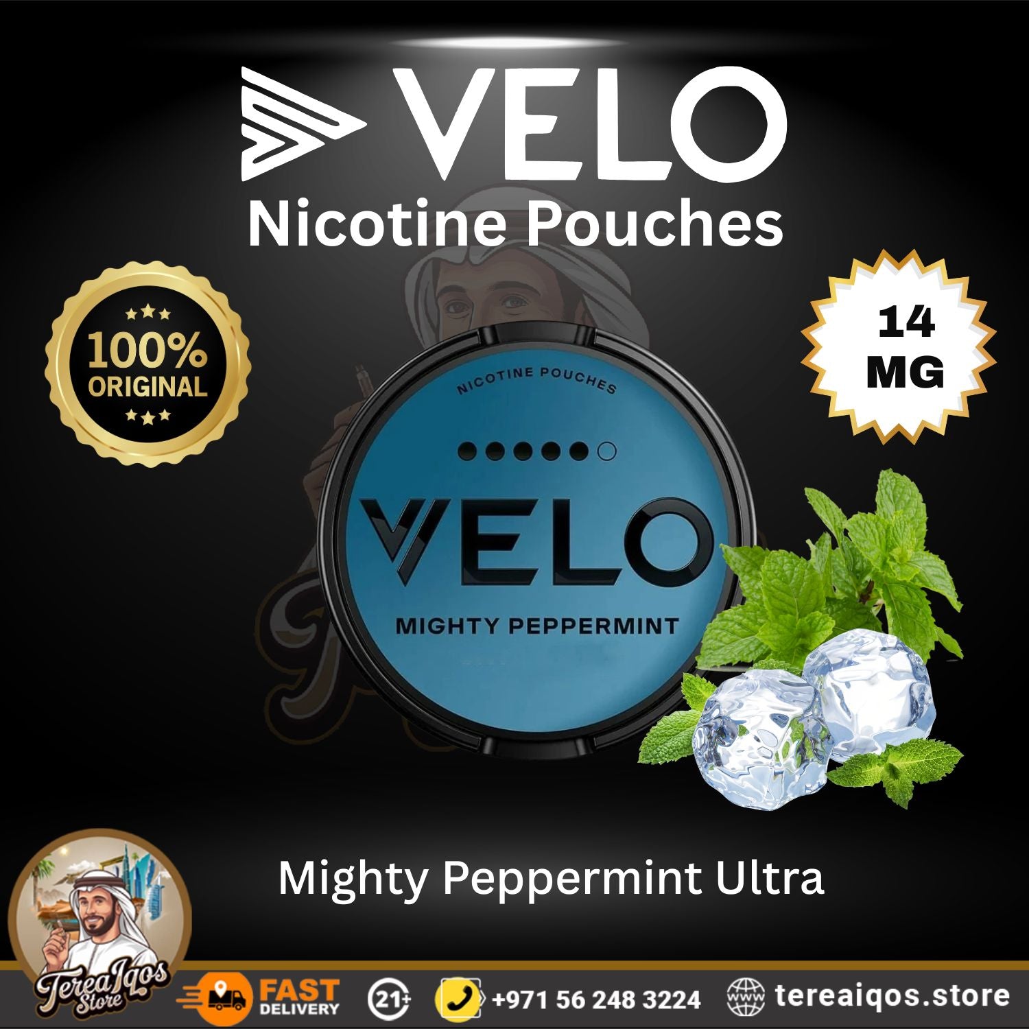 VELO Mighty Peppermint Ultra 14mg Nicotine Pouch