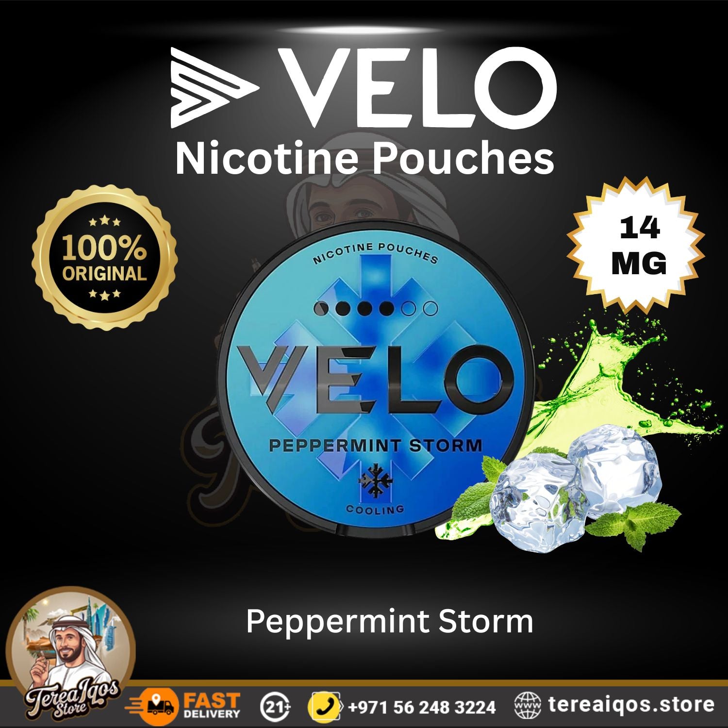 VELO Peppermint Storm 14 mg Nicotine Pouch