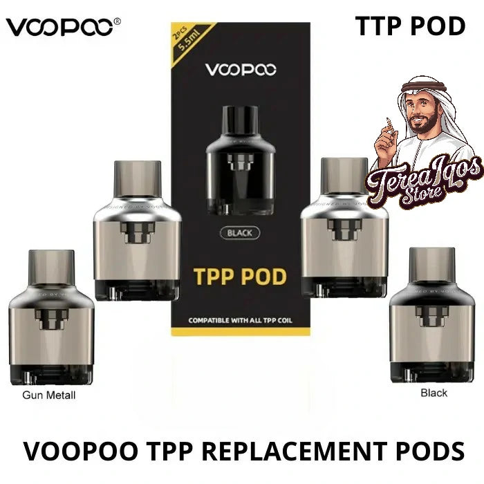 VOOPOO TPP replacement pods with packaging and branding 