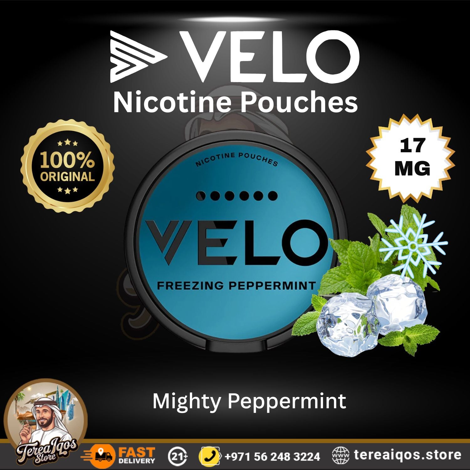 Velo Freezing Peppermint Max 17mg Nicotine Pouch