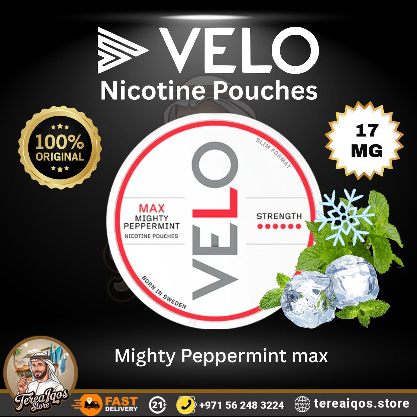 Velo Mighty Peppermint Max 17mg Nicotine Pouches