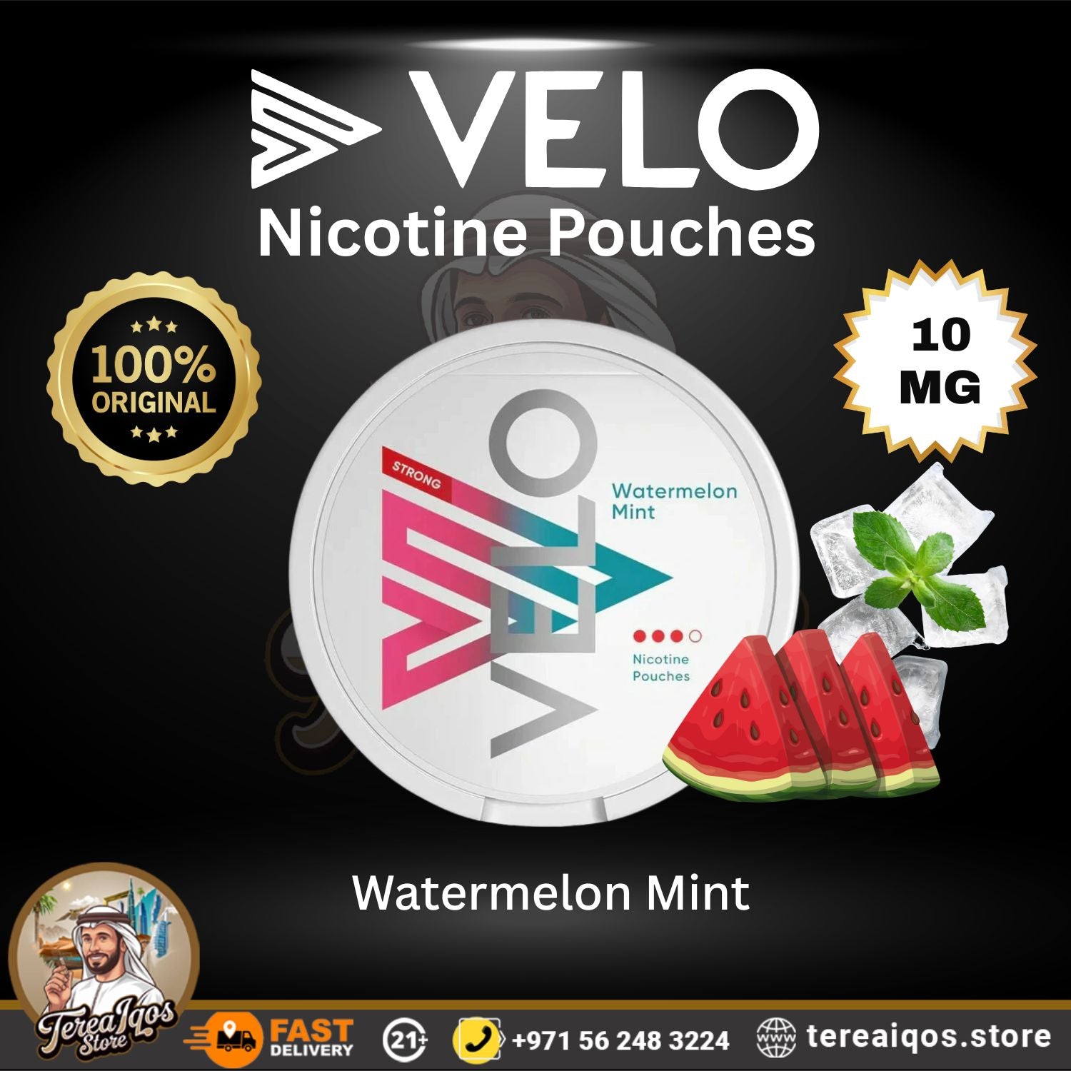 Velo Watermelon Mint 10mg Nicotine Pouch
