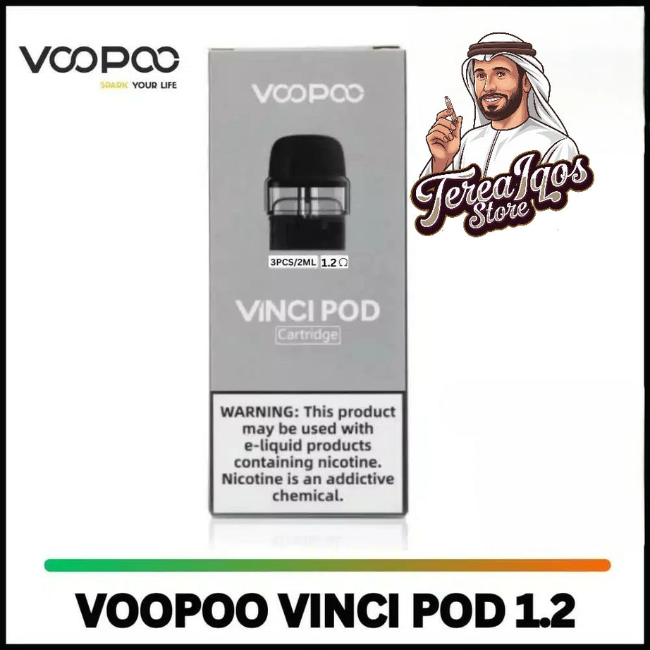 VooPoo Vinci Pod Cartridge 1.2 ohm with branding and product details