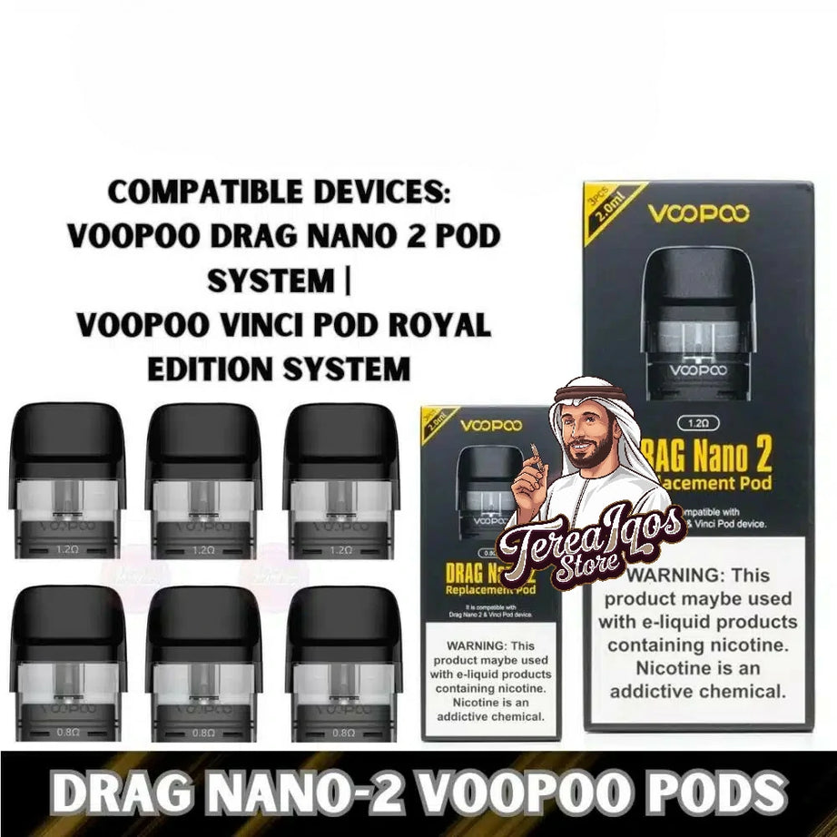 VOOPOO Drag Nano 2 Pod system packaging with warning label.