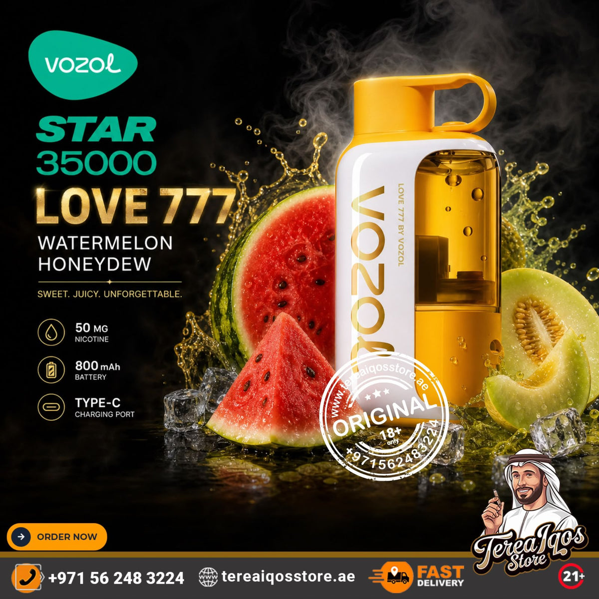 Vozol Star 35000 Puffs Disposable Vape Love 777