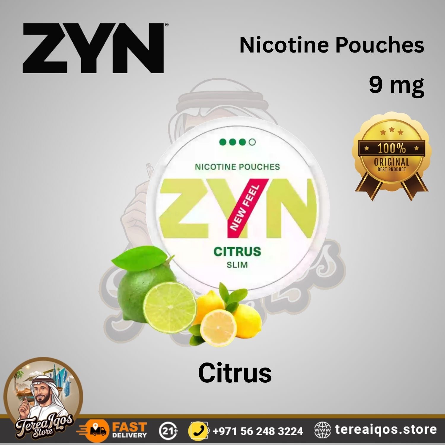 ZYN Citrus 9mg Nicotine Pouches in Dubai, UAE