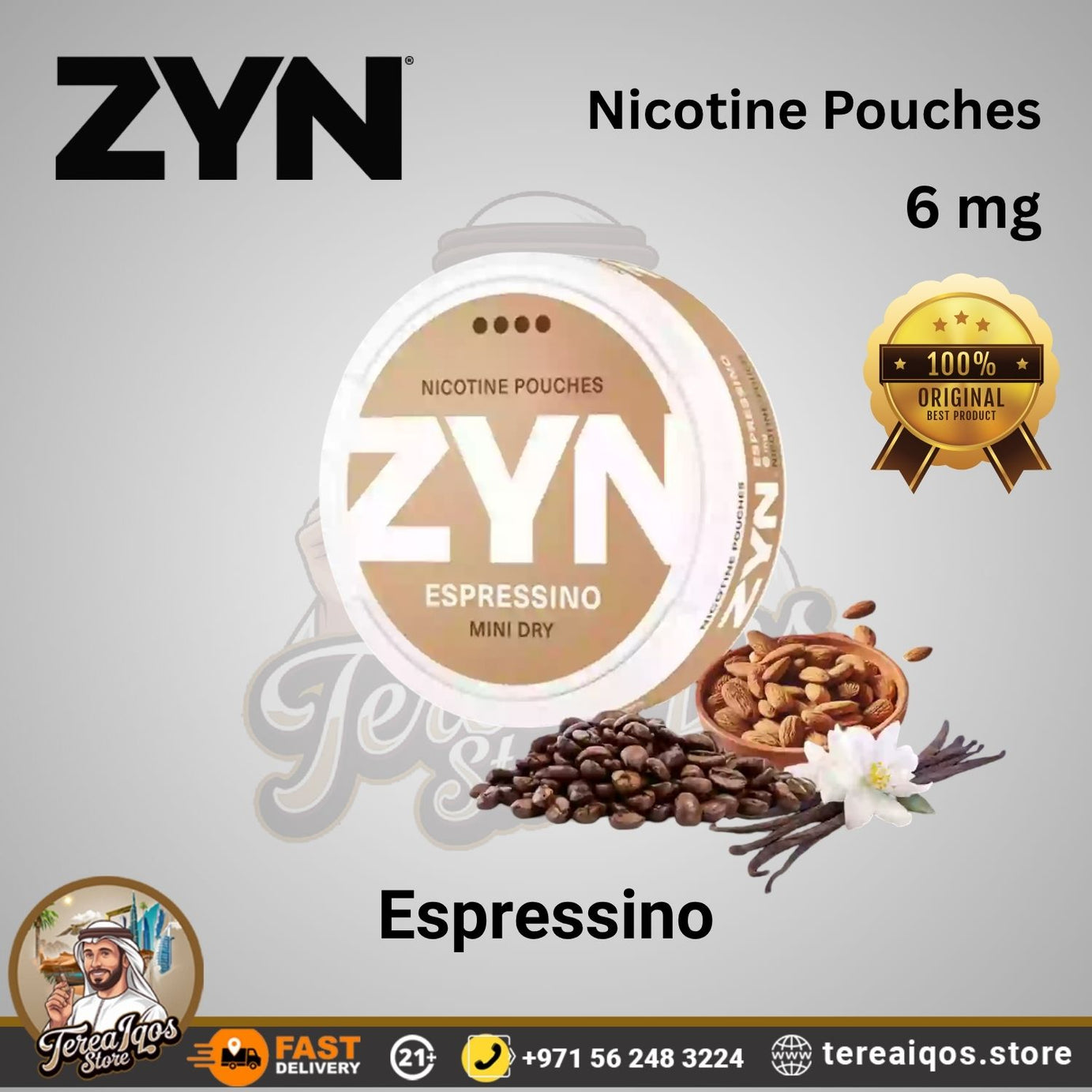 ZYN Espressino Mini Dry 6mg Nicotine Pouches in Dubai, UAE